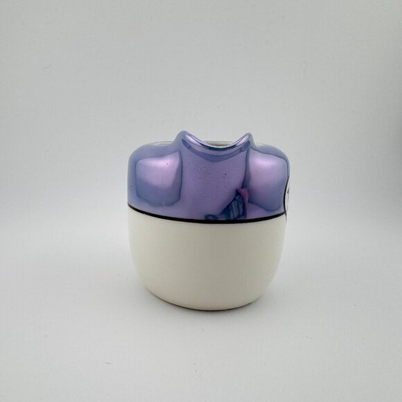 Vintage Noritake Lusterware Hand Painted Creamer Blue Floral Japanese - Picture 6 of 8